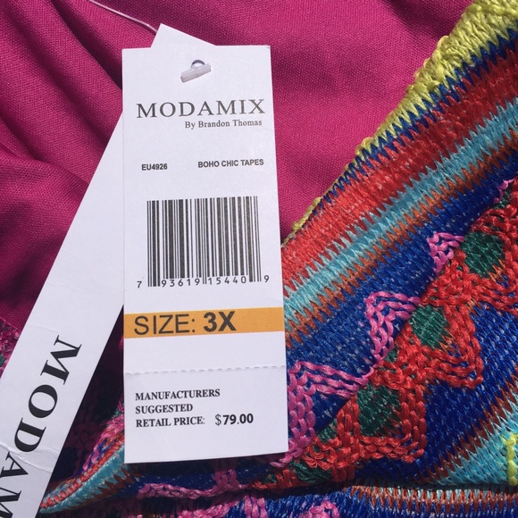 Modamix Boho Multi Coloured Mini Skirt - Picture 7 of 9